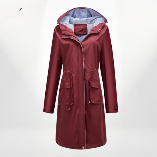 Trenchcoat Damen Wasserdicht | Mit Kapuze Überknielang