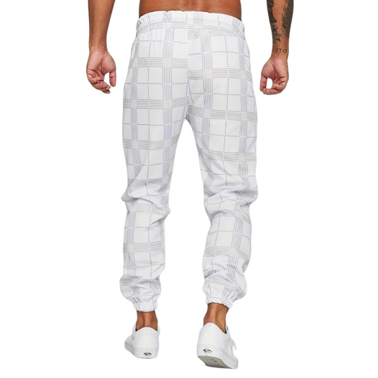 Jogginghosen Herren Kariert | Hose Mit Kordelzug Und Bündchen