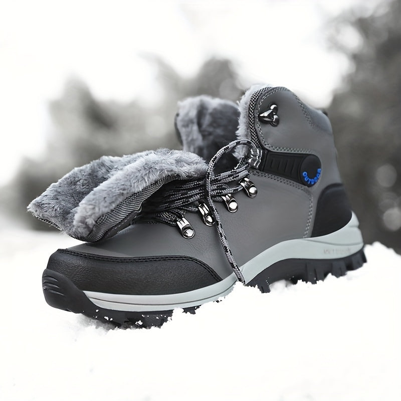 Winterschuhe Herren | Schnürstiefel Mit Hohem Schaft Und Innenfutter