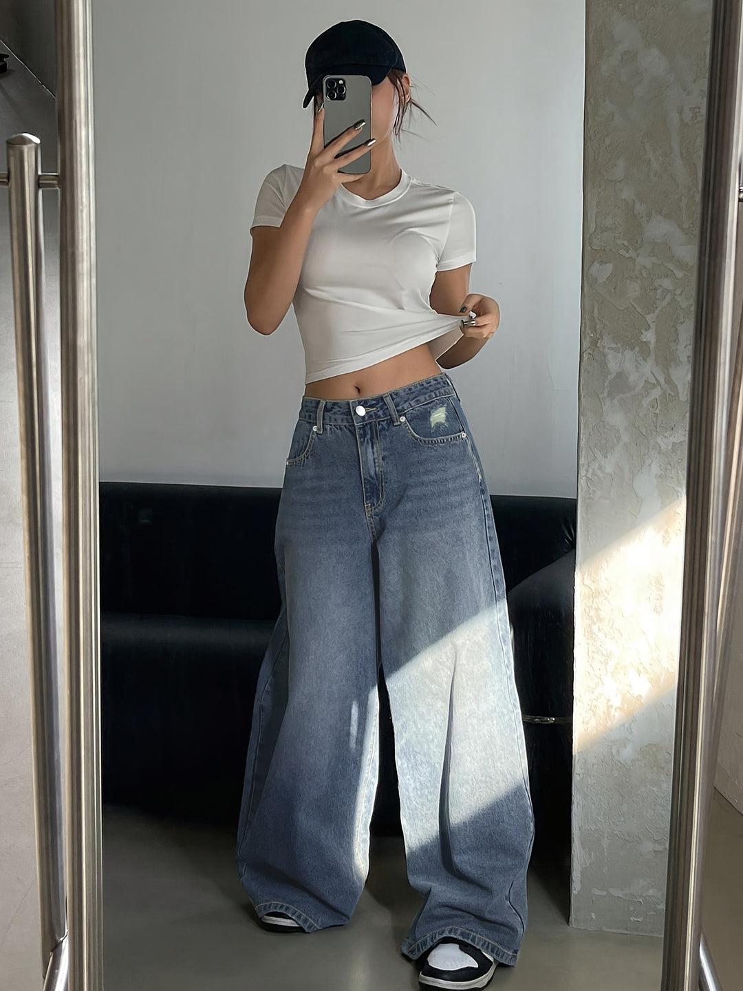 Baggy Jeans Damen | Locker Geschnitten Mit Weitem Bein