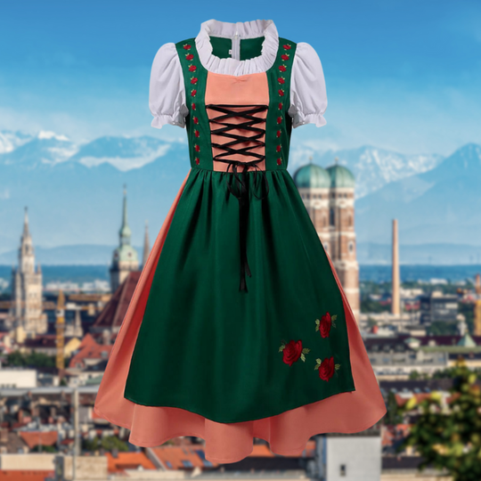 Damen Festliches Besticktes Dirndl Kleid | Midi