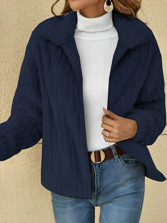 Damen Übergangsjacke Teddy Damen | Kurz Weich