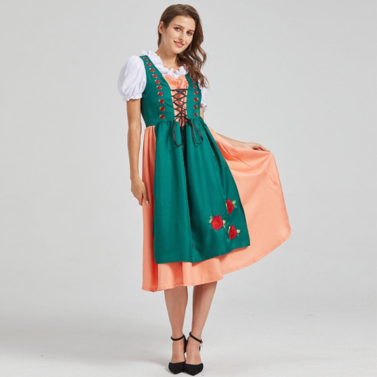 Damen Festliches Besticktes Dirndl Kleid | Midi