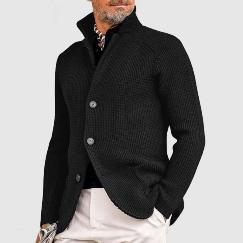 Herren Klassische Strickjacke | Taschen Und Knopfverschluss