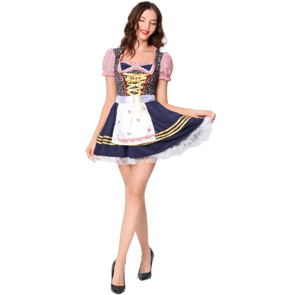 Damen Festliches Mini Dirndl Kleid | Elegantes Design für Besondere Anlässe