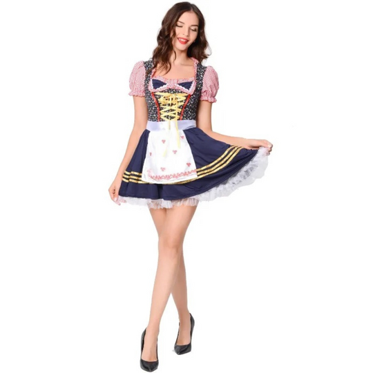 Damen Festliches Mini Dirndl Kleid | Elegantes Design für Besondere Anlässe