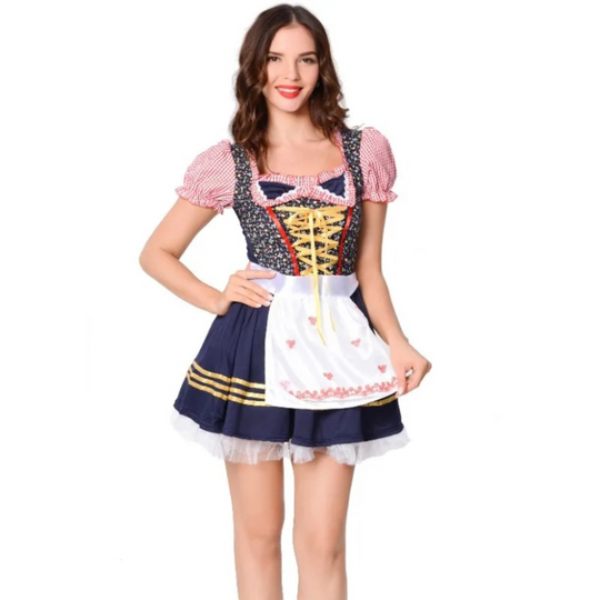 Damen Festliches Mini Dirndl Kleid | Elegantes Design für Besondere Anlässe