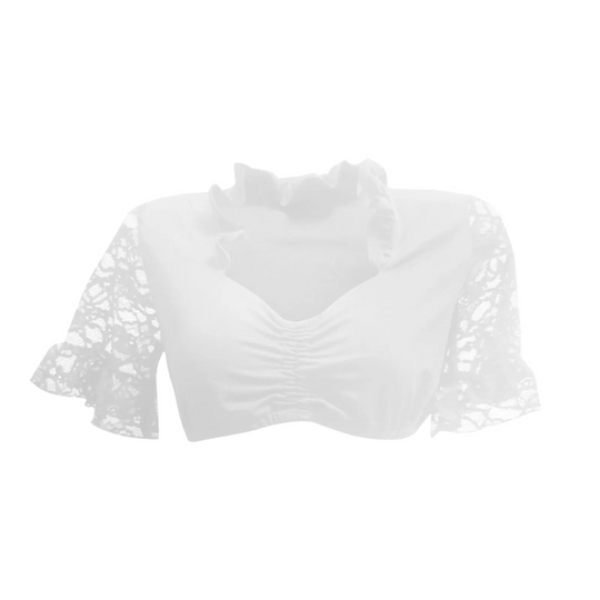 Damen Dirndl Bluse Oktoberfest | Halblang Transparent