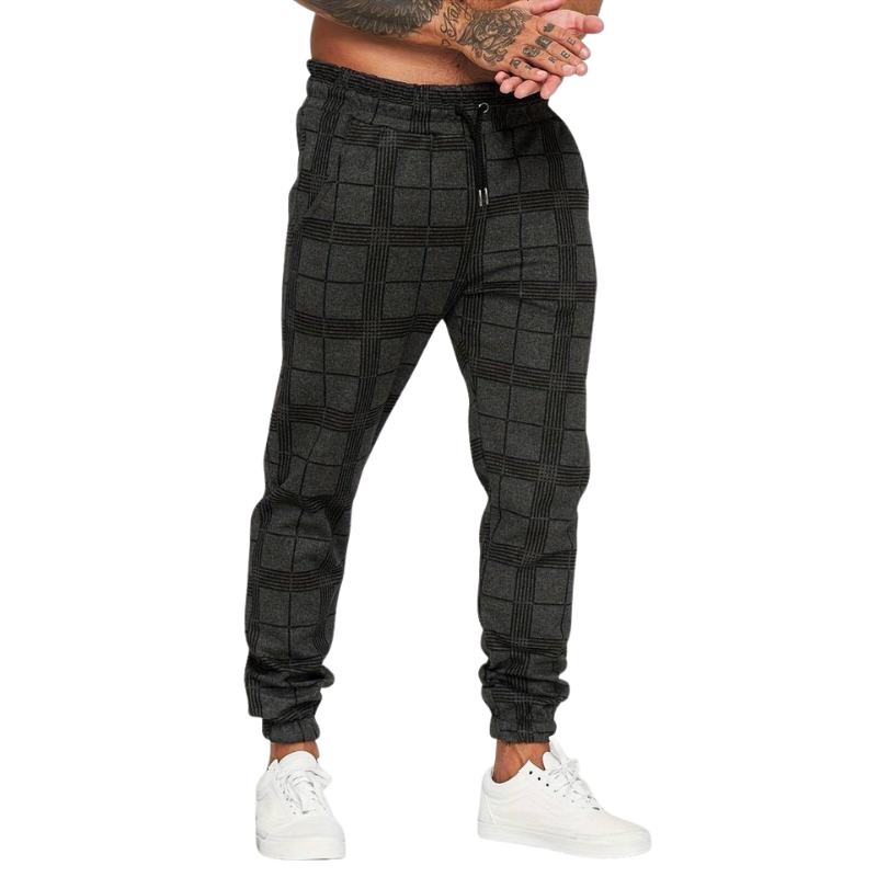 Jogginghosen Herren Kariert | Hose Mit Kordelzug Und Bündchen