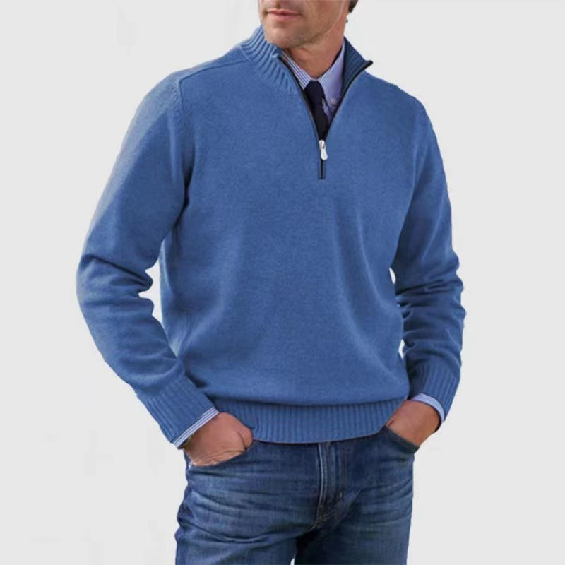 Herren Pullover Reißverschluss Freizeit | Warm Bequem Alltag