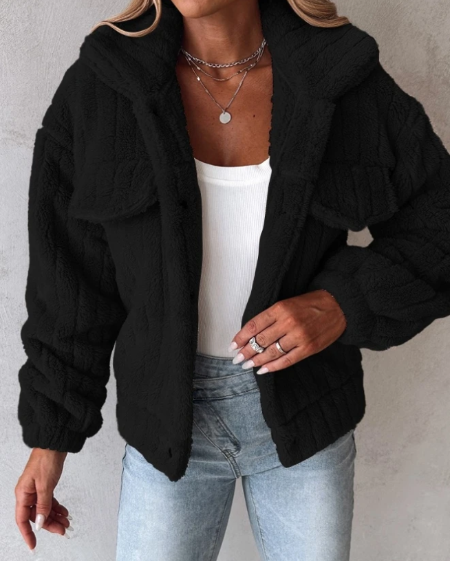 Damen Übergangsjacke Teddy Damen | Kurz Komfortabel