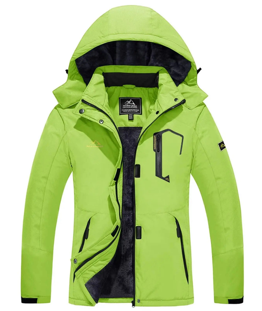 Damen Winter Skijacke | Outdoorjacke mit Kapuze und Reißverschluss