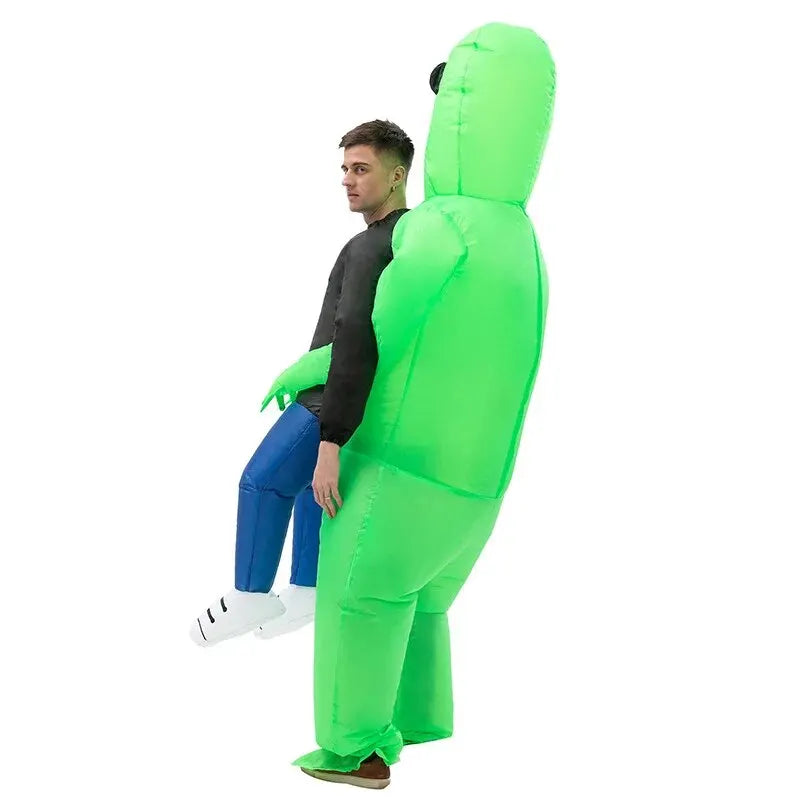 Unisex Halloween Aufblasbares Alien Kostüm | Trageillusion Verkleidung für Erwachsene
