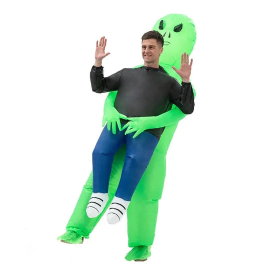 Unisex Halloween Aufblasbares Alien Kostüm | Trageillusion Verkleidung für Erwachsene