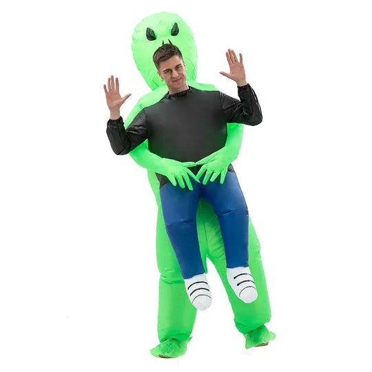 Unisex Halloween Aufblasbares Alien Kostüm | Trageillusion Verkleidung für Erwachsene