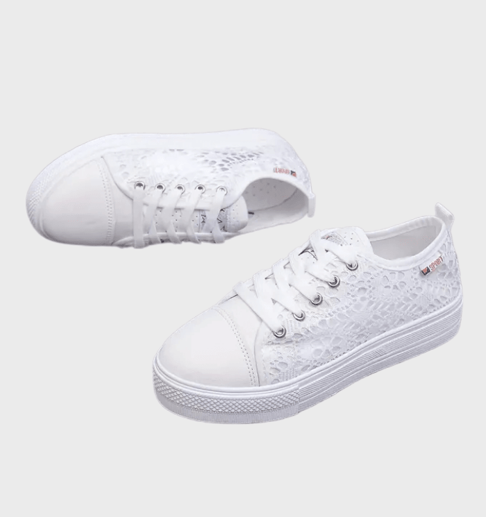 Alena | Weiße Low-Cut-Sneakers zum Schnüren