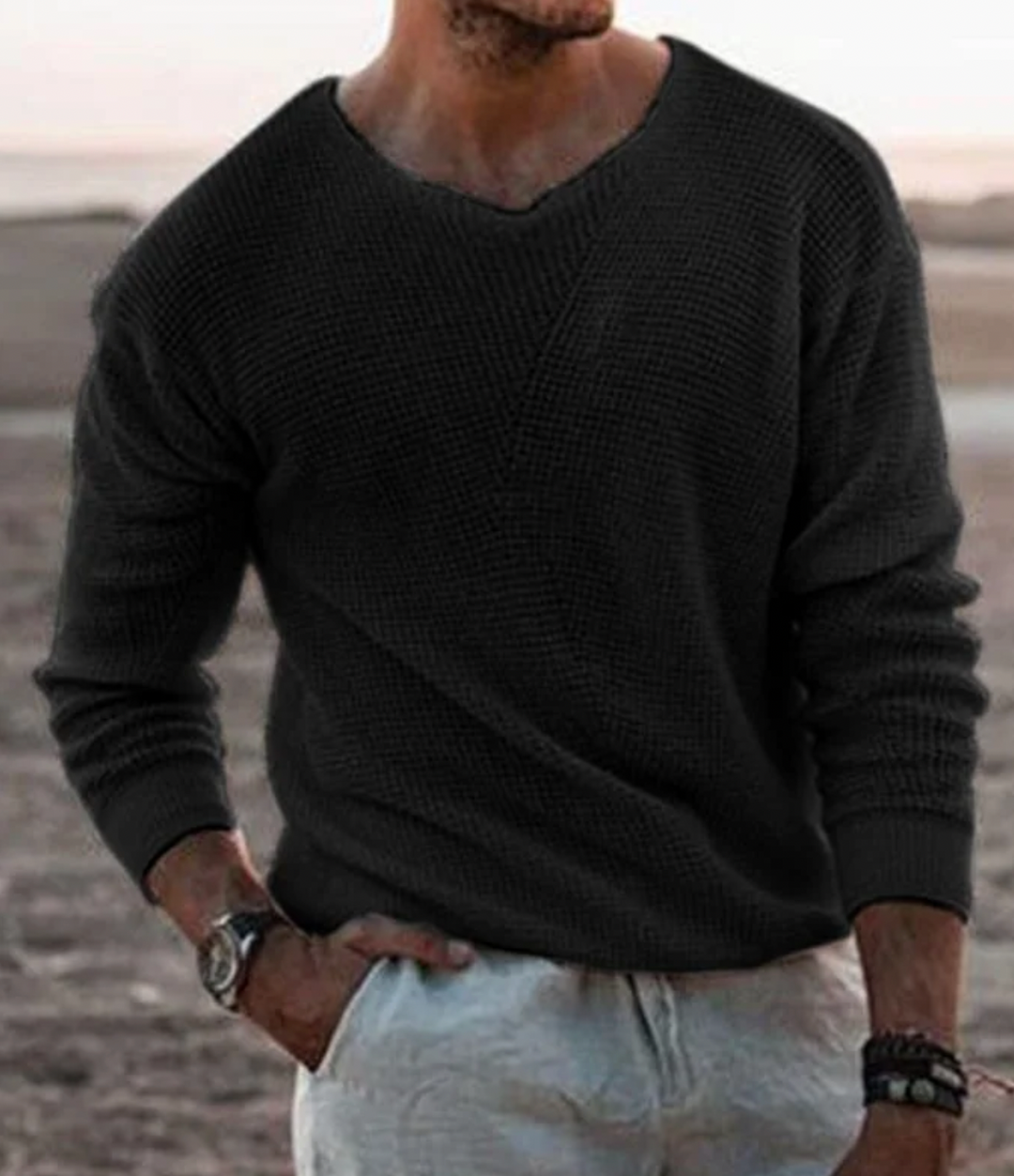 Lässiger warmer Pullover für Männer