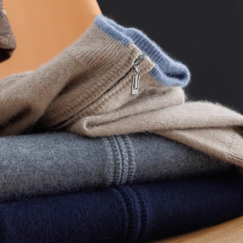 Strickjacke Mit Reißverschluss Für Herren | Leicht Gefüttert Und Zeitlos