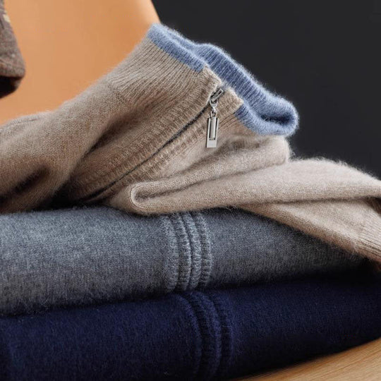 Strickjacke Mit Reißverschluss Für Herren | Leicht Gefüttert Und Zeitlos