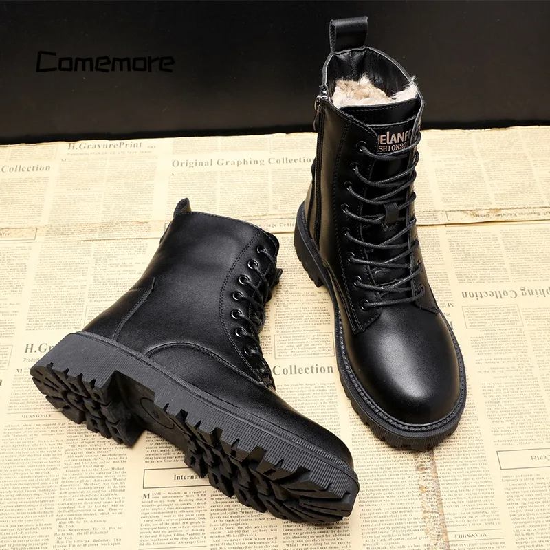 Schwarze Winterstiefel für Damen
