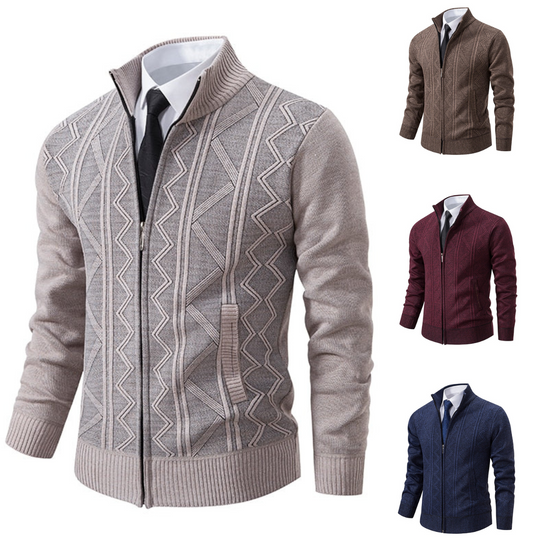 Business Strickjacke mit Reißverschluss für Männer