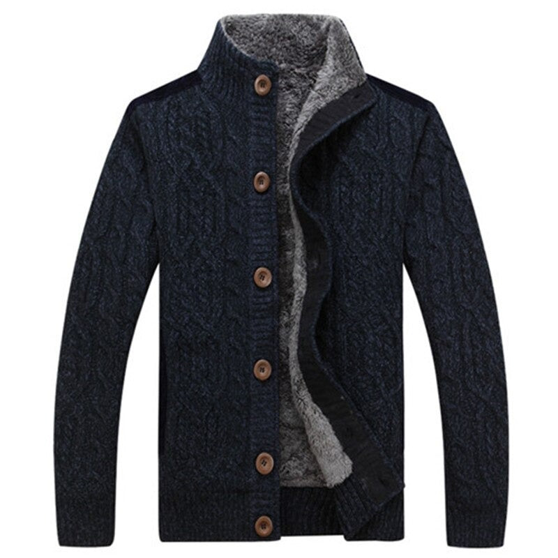Warme Zopfstrickjacke für Männer