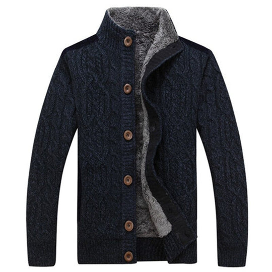 Warme Zopfstrickjacke für Männer