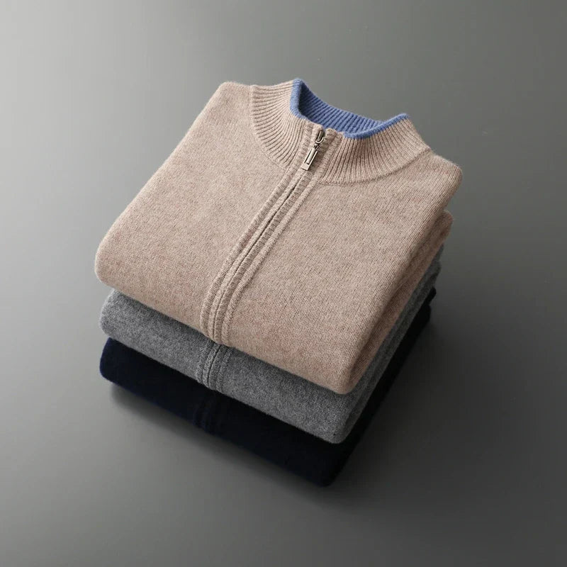 Strickjacke Mit Reißverschluss Für Herren | Leicht Gefüttert Und Zeitlos
