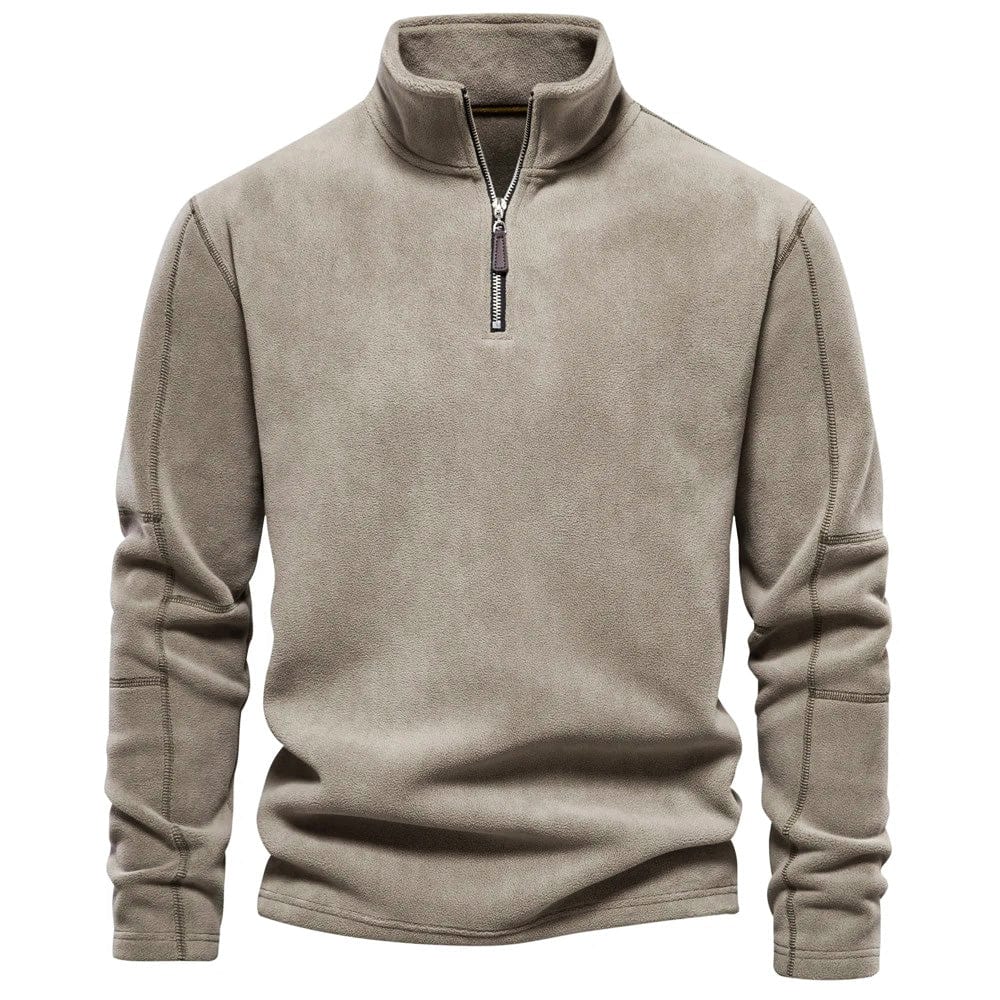 Rollkragenpullover mit halbem Reißverschluss für Männer