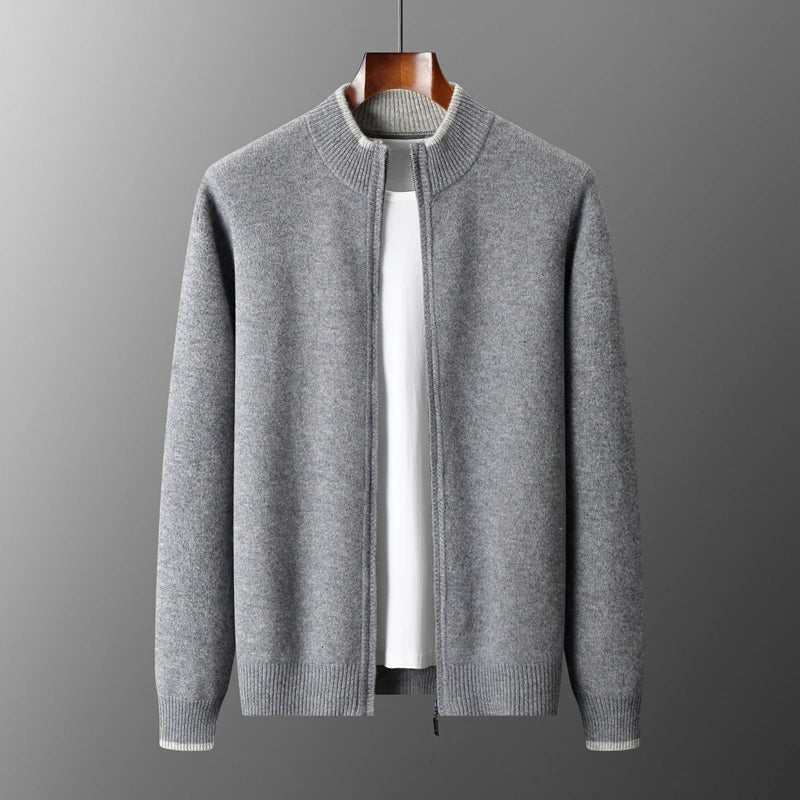 Strickjacke Mit Reißverschluss Für Herren | Leicht Gefüttert Und Zeitlos