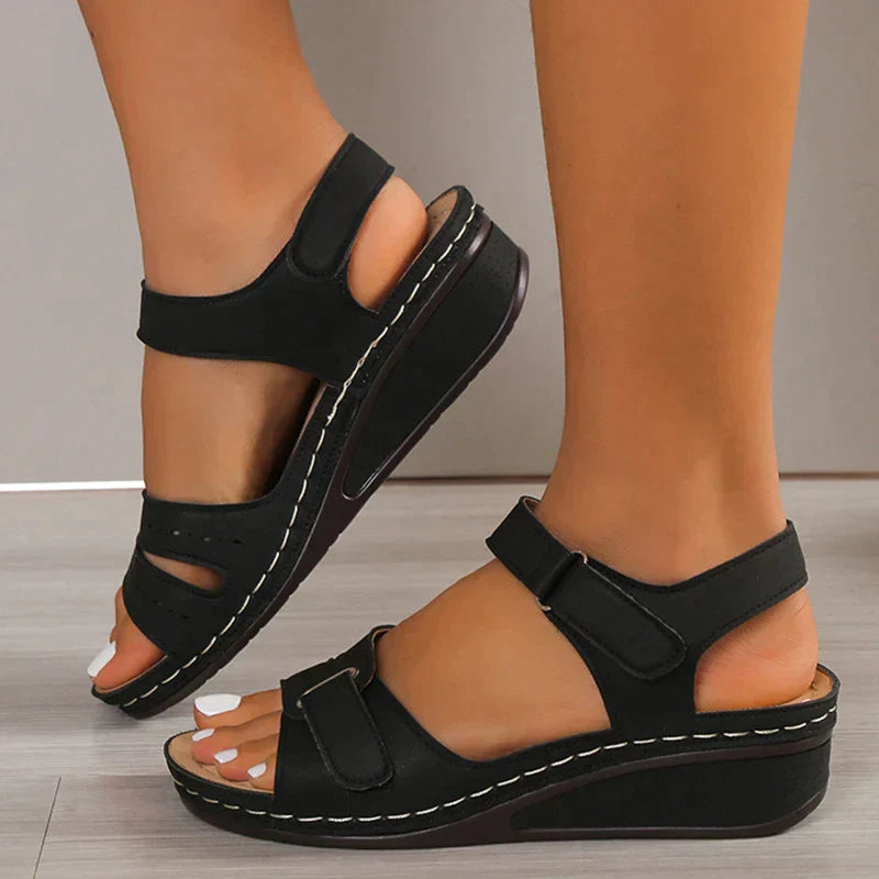 Verstellbare Klettverschluss-Sandalen für Damen