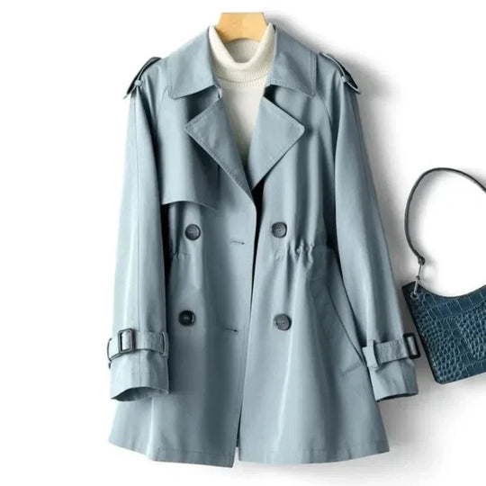 Trenchcoat Damen Klassisch | Kurz Übergangsjacke Elegant