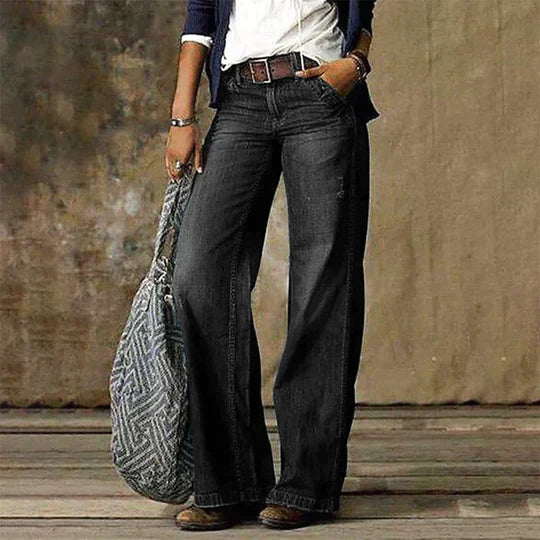Damen Baggy High Waist Jeans | Lockerer Schnitt mit 5 Taschen