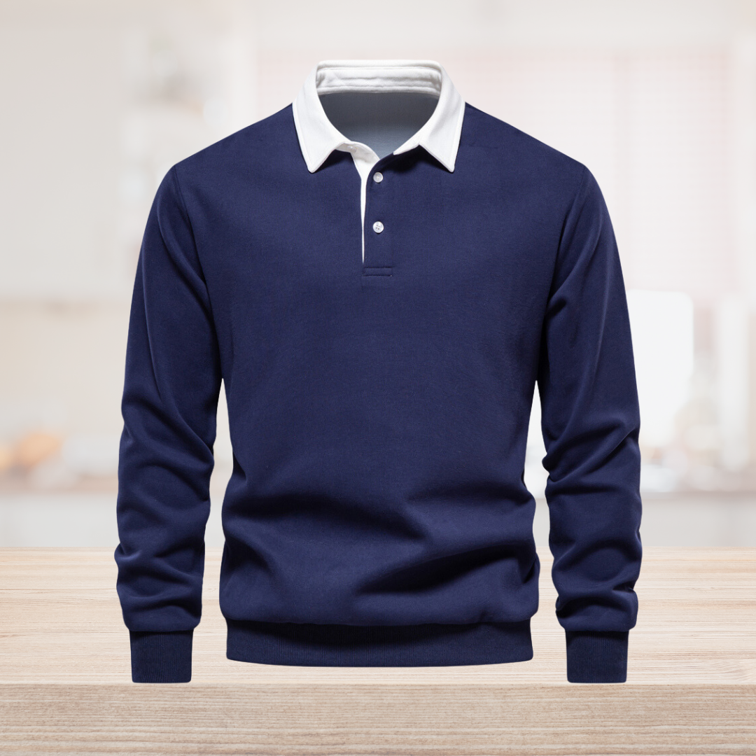 Langarm Polo Pullover Herren | Smart Casual Stil