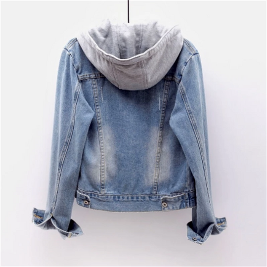 Damen Übergangsjacke Casual Jeansjacke | Mit Fleecefutter