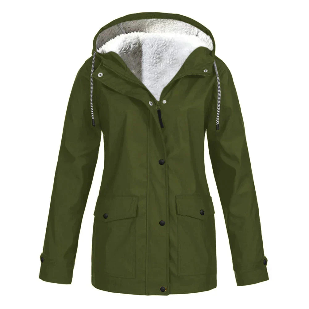 Damen Regenjacke Gefüttert Übergangsjacke | Kuschelig & Wetterfest