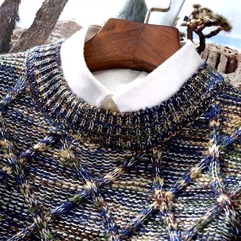 Strickpullover Herren Mehrfarbig Rundhals | Bequem & Stylisch