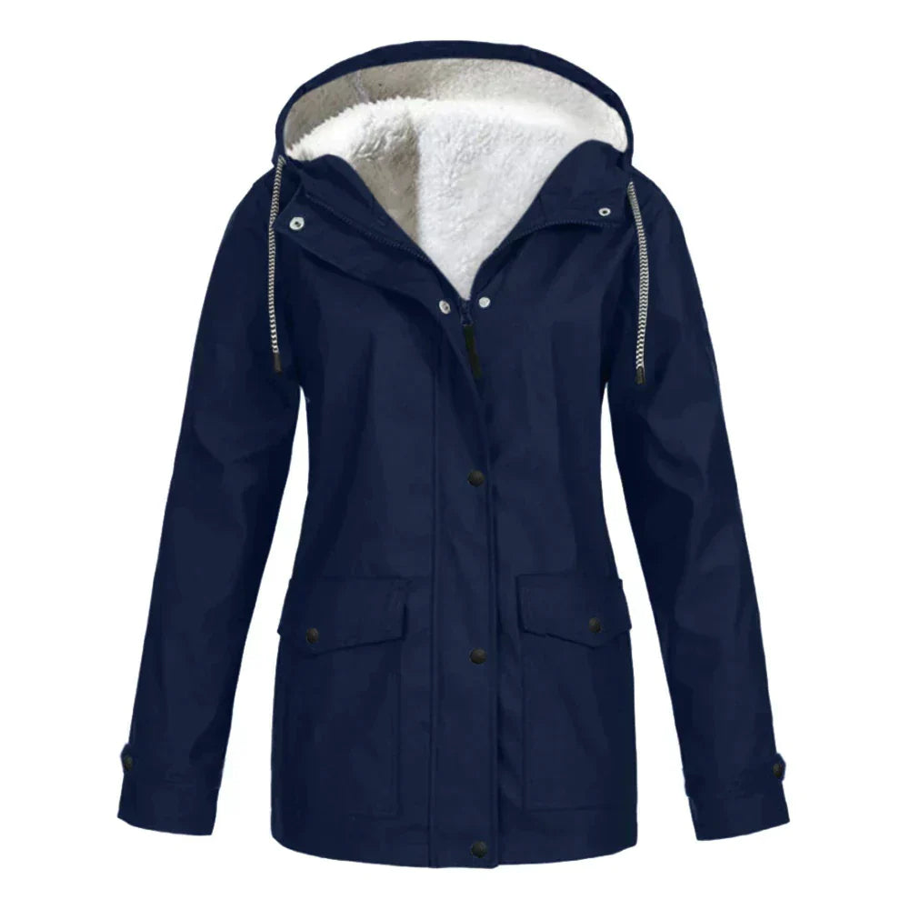 Damen Regenjacke Gefüttert Übergangsjacke | Kuschelig & Wetterfest