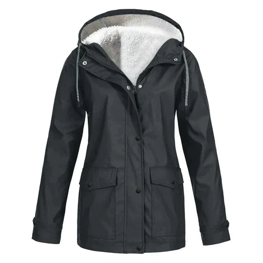 Damen Regenjacke Gefüttert Übergangsjacke | Kuschelig & Wetterfest