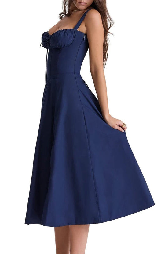 Ärmelloses Sommerkleid mit Schlitz für Damen