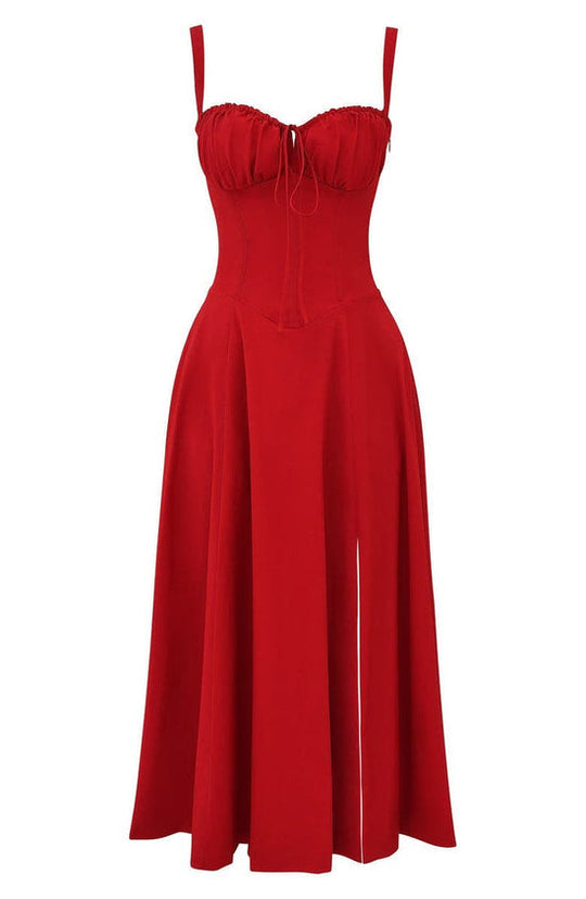 Ärmelloses Sommerkleid mit Schlitz für Damen