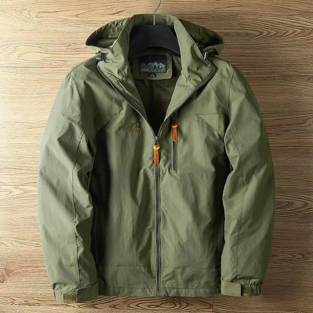 Regenjacke Herren Mit Kapuze | Wasserabweisende Outdoorjacke Leicht