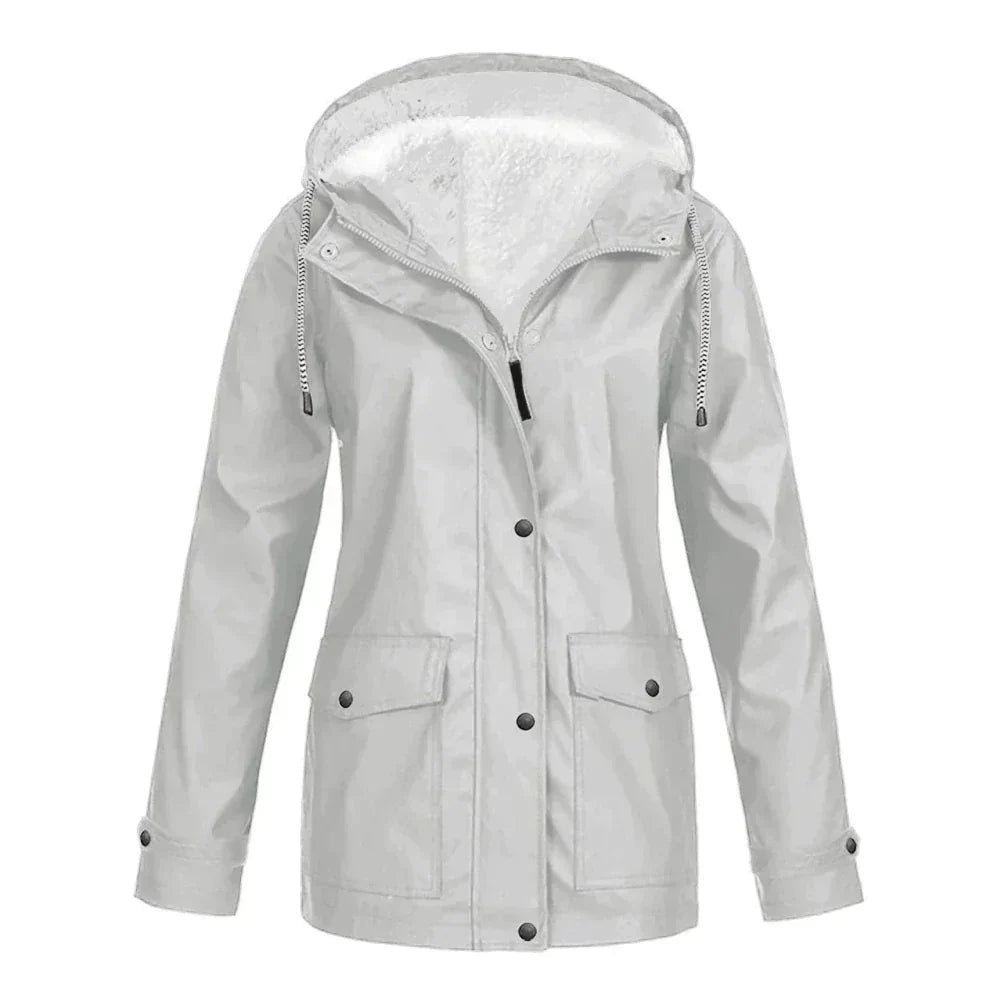 Damen Regenjacke Gefüttert Übergangsjacke | Kuschelig & Wetterfest