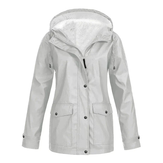 Damen Regenjacke Gefüttert Übergangsjacke | Kuschelig & Wetterfest