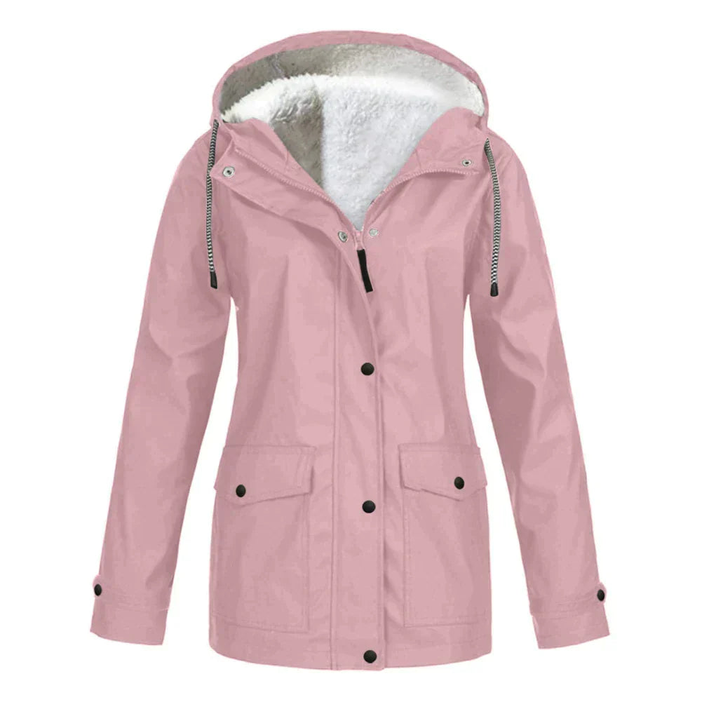 Damen Regenjacke Gefüttert Übergangsjacke | Kuschelig & Wetterfest