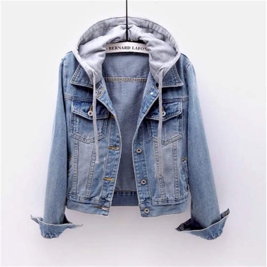 Damen Übergangsjacke Casual Jeansjacke | Mit Fleecefutter
