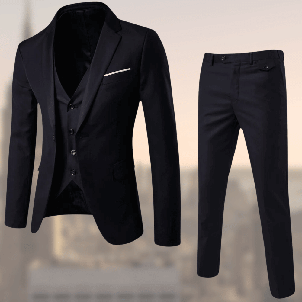 Herren Eleganter Dreiteiliger Anzug | Klassisch für Hochzeit und Business 0