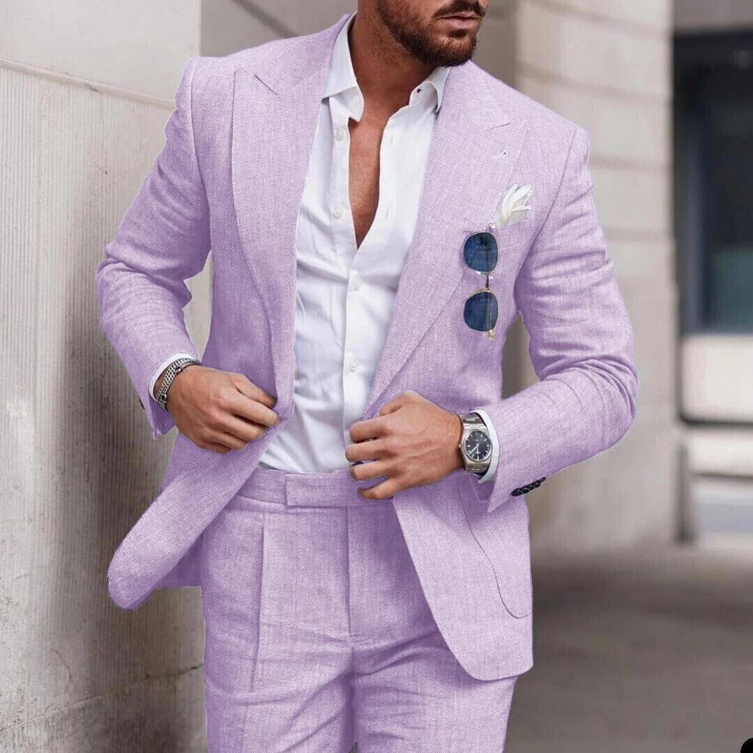 Herren Eleganter Zweiteiliger Hochzeitsanzug | Strand 3