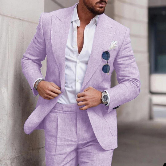 Herren Eleganter Zweiteiliger Hochzeitsanzug | Strand 3