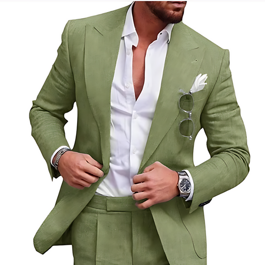Herren Eleganter Zweiteiliger Hochzeitsanzug | Strand 6